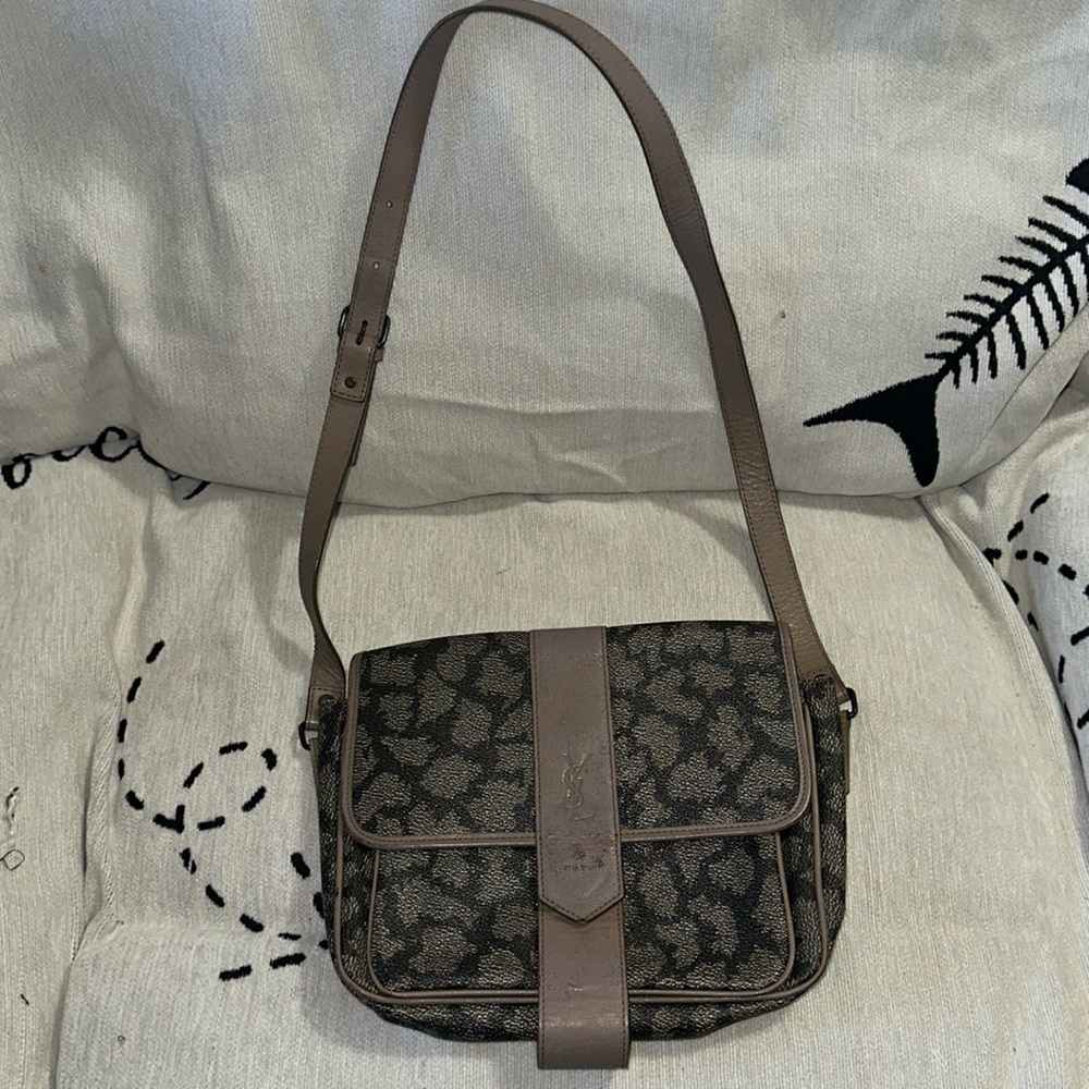 Yves Saint Laurent giraffe print crossbody with COA